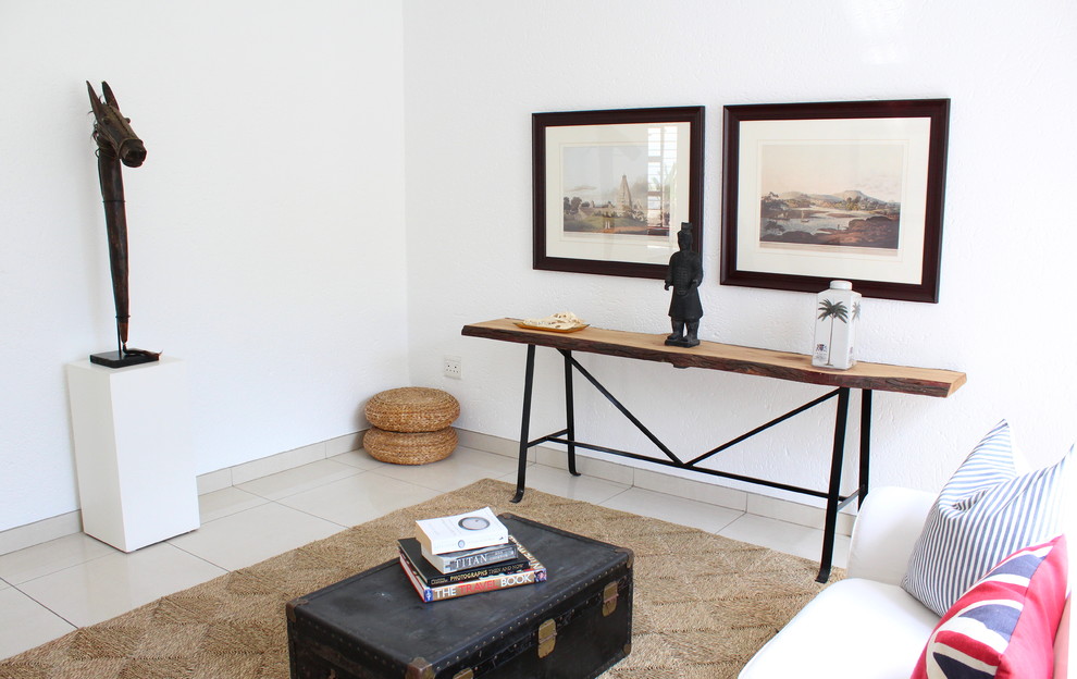 Incorporate a Live-Edge Console Table for Organic Shape