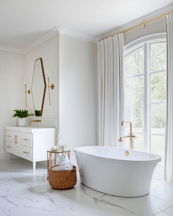 Keep Rolled Towels Accessible in a Woven Basket