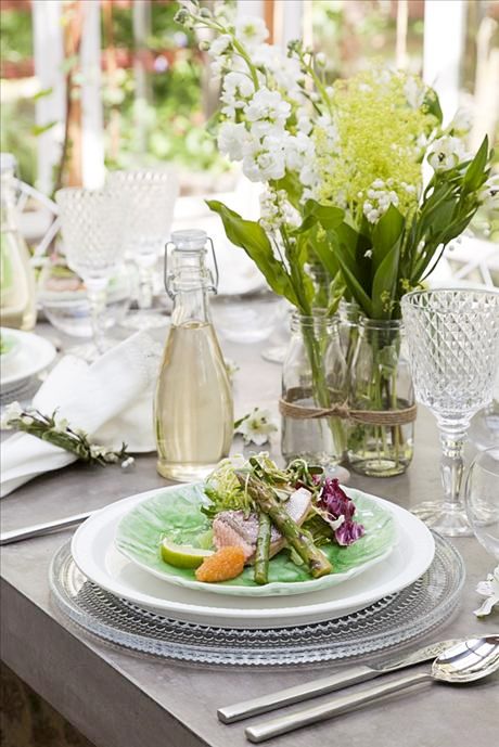 Tie Twine Around Glass Jars for Delicate Bouquets