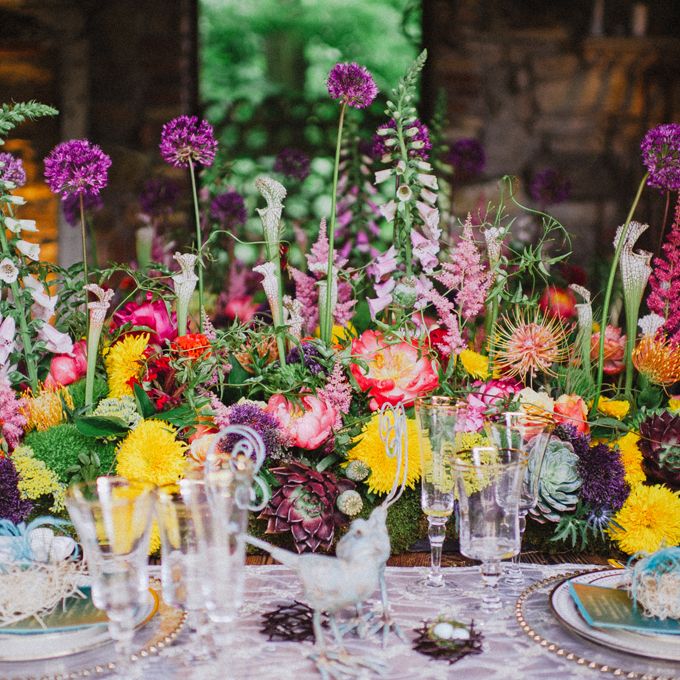 Layer Abundant Blooms for a Dramatic Centerpiece