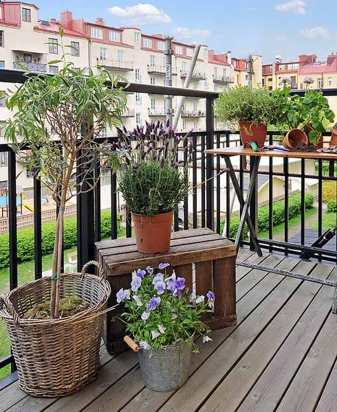 Rustic Wooden Crate as a Tiered Plant Stand