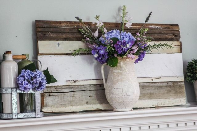 Distressed Wood Panel Creates a Rustic Backdrop