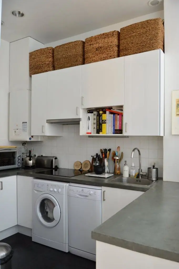 Stack Tall Woven Baskets for Visual Height