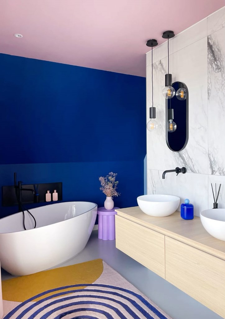 Purple Fluted Pedestal Adds a Feminine Touch