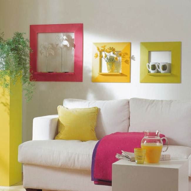 Square Shadow Boxes Add Color and Display Space