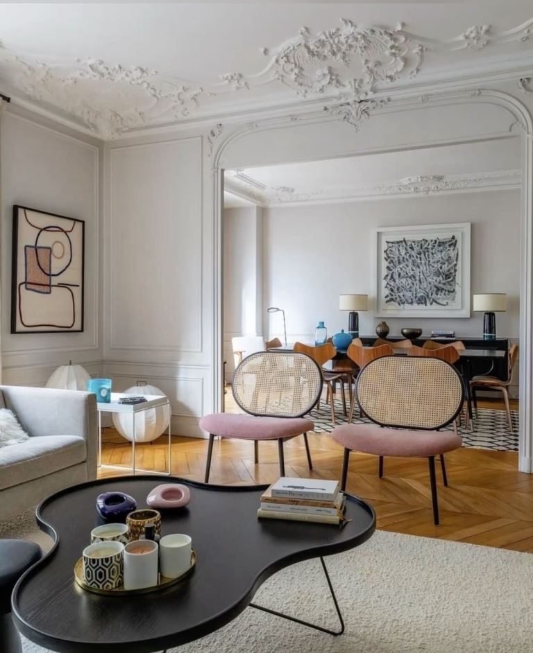 Choose Pink Cane Chairs for Soft Texture and Mid-Century Style