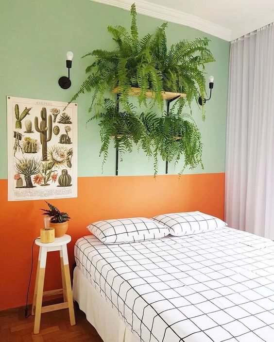 Layered Floating Shelves for Cascading Greenery