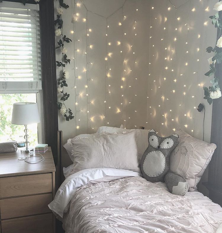 Drape String Lights Over Your Bed For Cozy Ambiance