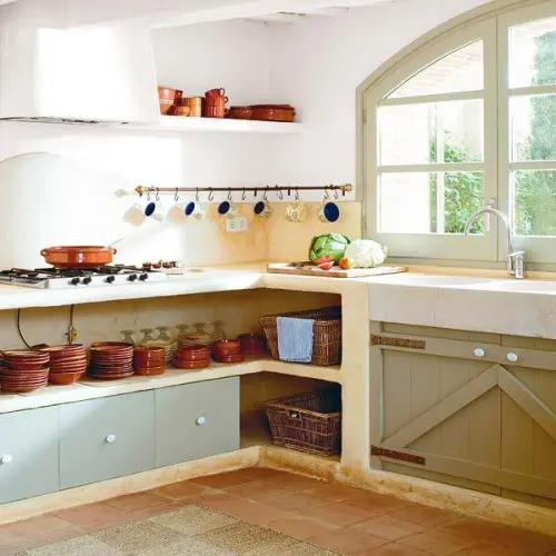 Contain Linens and Towels in Woven Baskets on Open Shelves