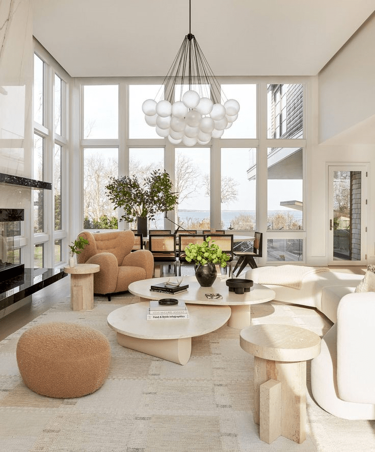 Layer Oval Coffee Tables for a Dynamic Centerpiece