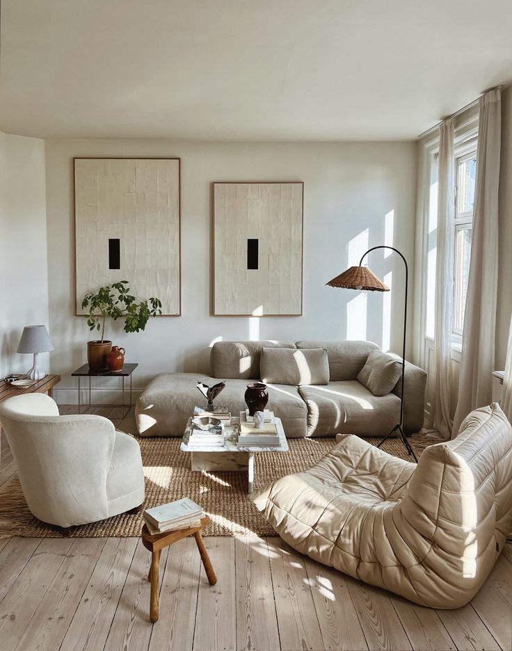 Minimalist Art Pieces Add Graphic Contrast to Neutral Walls