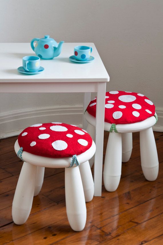Mushroom Stool Covers for Whimsical Playtime Seating