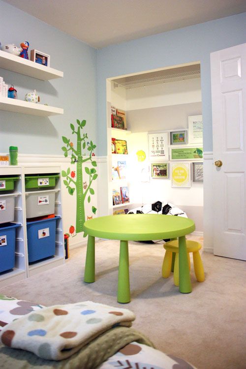 Bright Green Table and Stool for Playtime