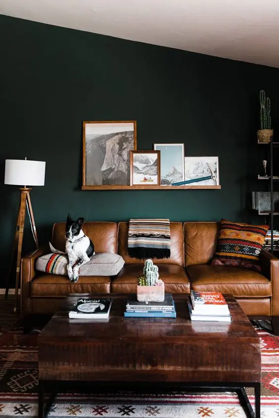 Layered Art and Objects Add Depth To A Floating Shelf