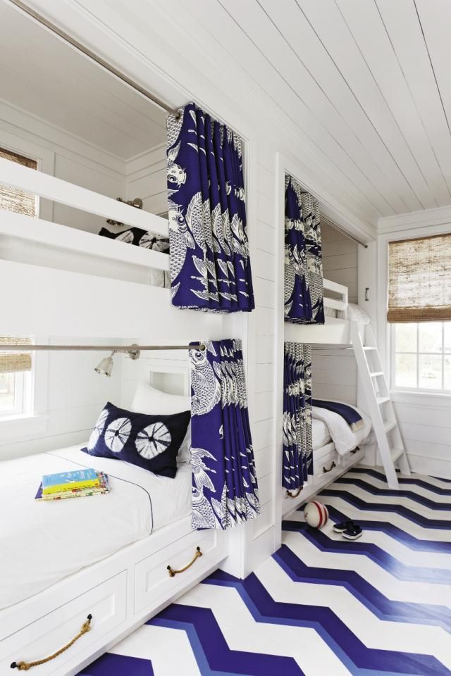 Bunk Bed Curtains Offer Privacy and Pattern