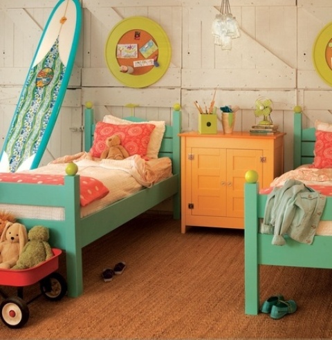 Lean a Surfboard for Vertical Beachy Decor