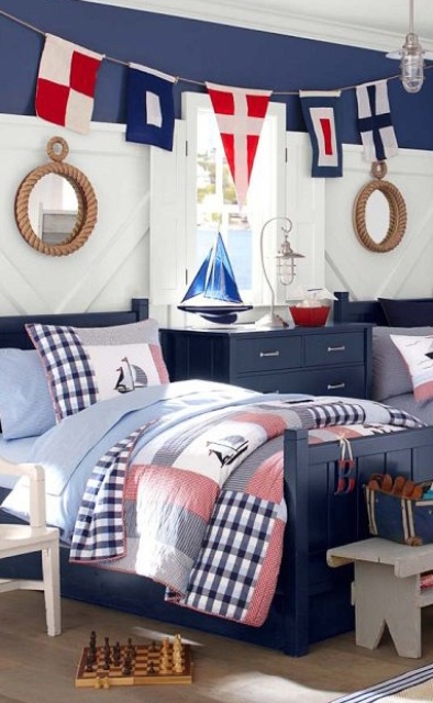 Drape Nautical Signal Flags for a Playful Banner