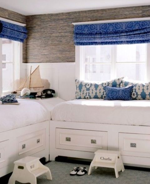 White Step Stools Make Beds Accessible for Little Ones