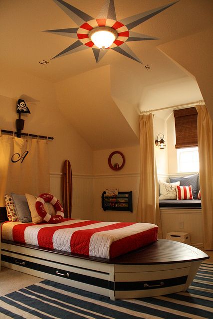 Sail Away in a Boat-Shaped Bed with Built-In Storage