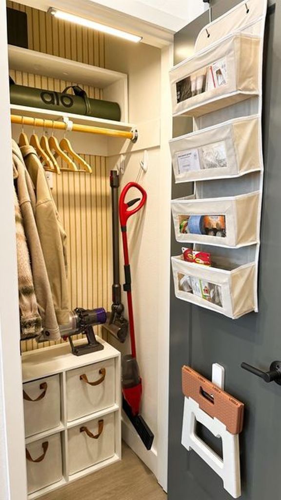 Stash Entryway Extras in Hanging Fabric Pockets