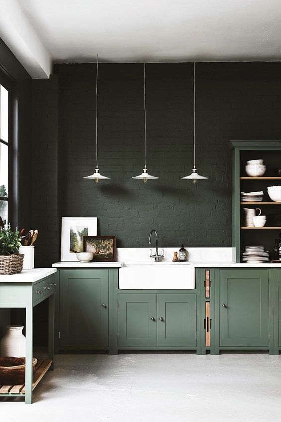 Grouped Pendant Lights Add Task Lighting Above the Sink