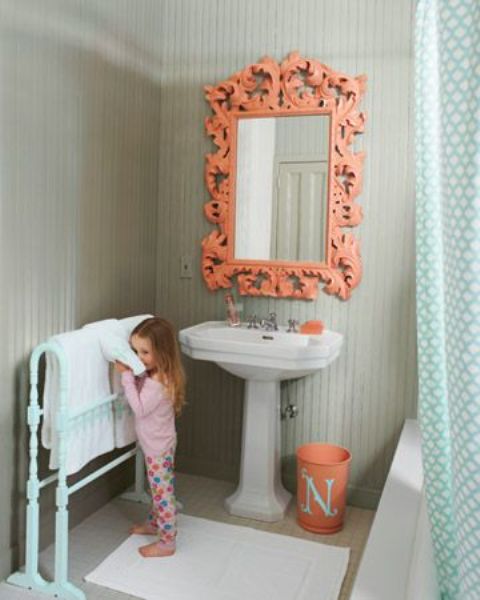 Ornate Coral Mirror Adds a Dramatic Focal Point