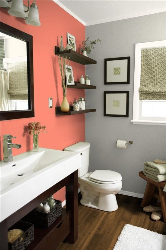 Floating Shelves Display Coral Accents and Jars