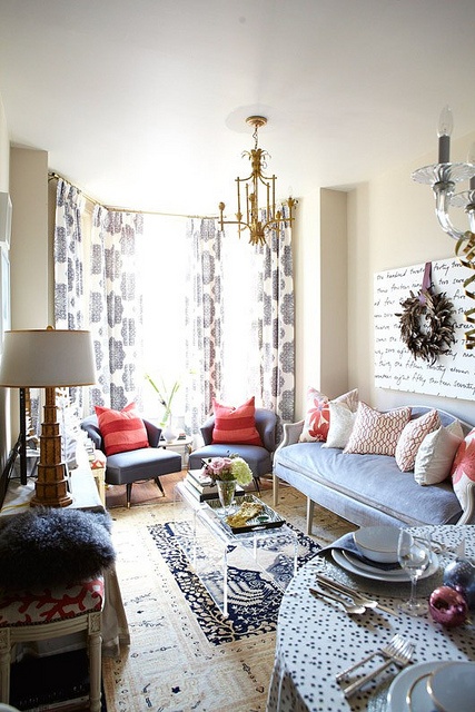 Clear Acrylic Coffee Table Anchors Seating Area
