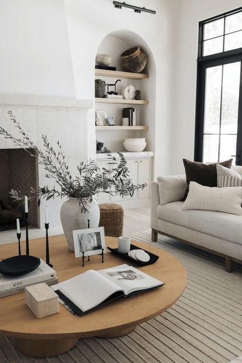 Open Photo Album Creates a Personal Coffee Table Vignette