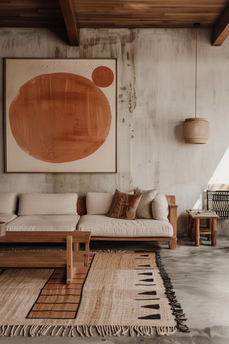 Anchor a Neutral Space with Oversized Abstract Art