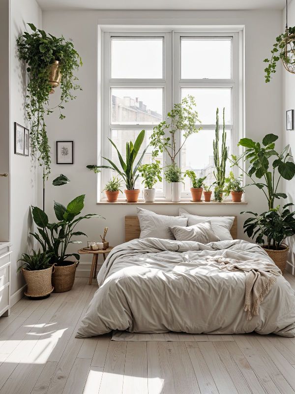Grouped Terracotta Pots Create a Lush Window Ledge