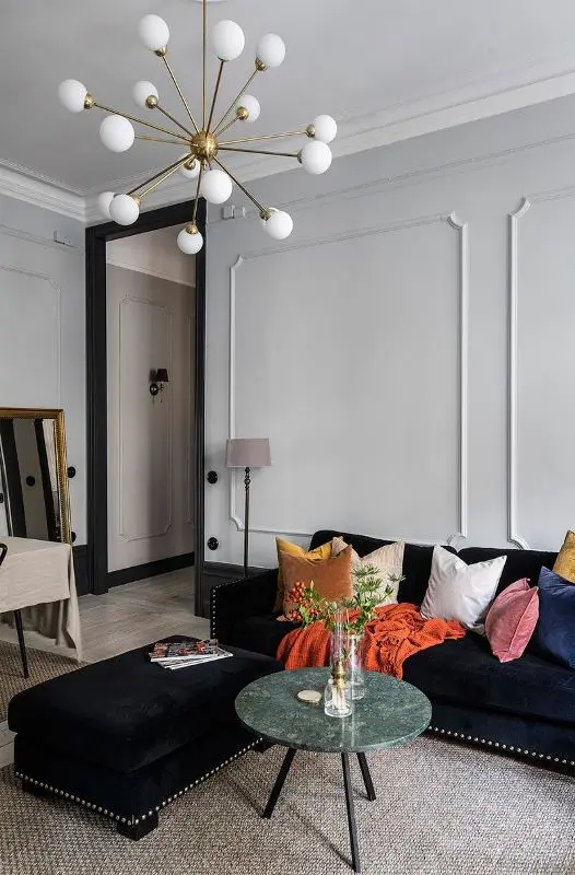 Sputnik Chandelier With Brass Accents Adds Mid-Century Flair