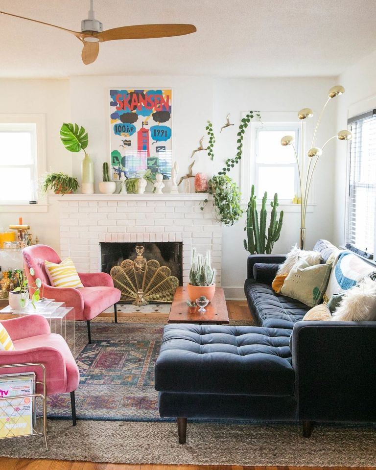 Brass Fan Fireplace Screen Adds Vintage Glamour