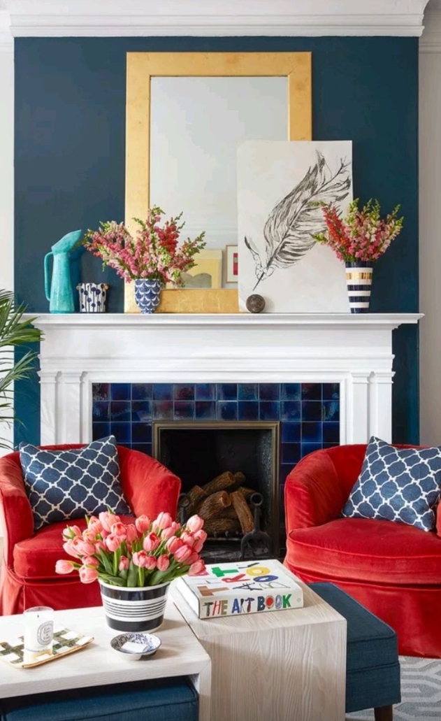 Group Patterned Planters on Your Mantel