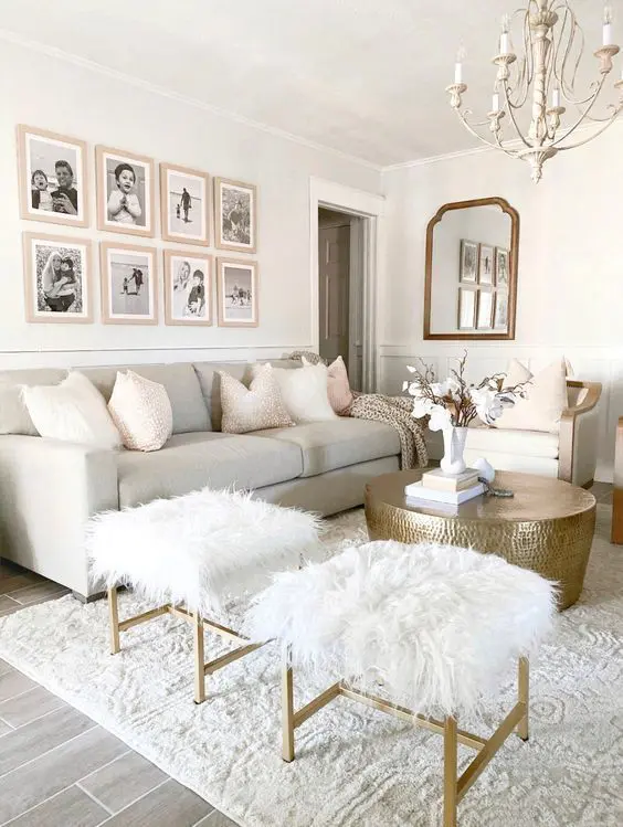 Gallery Wall of Matching Frames Creates a Unified Look