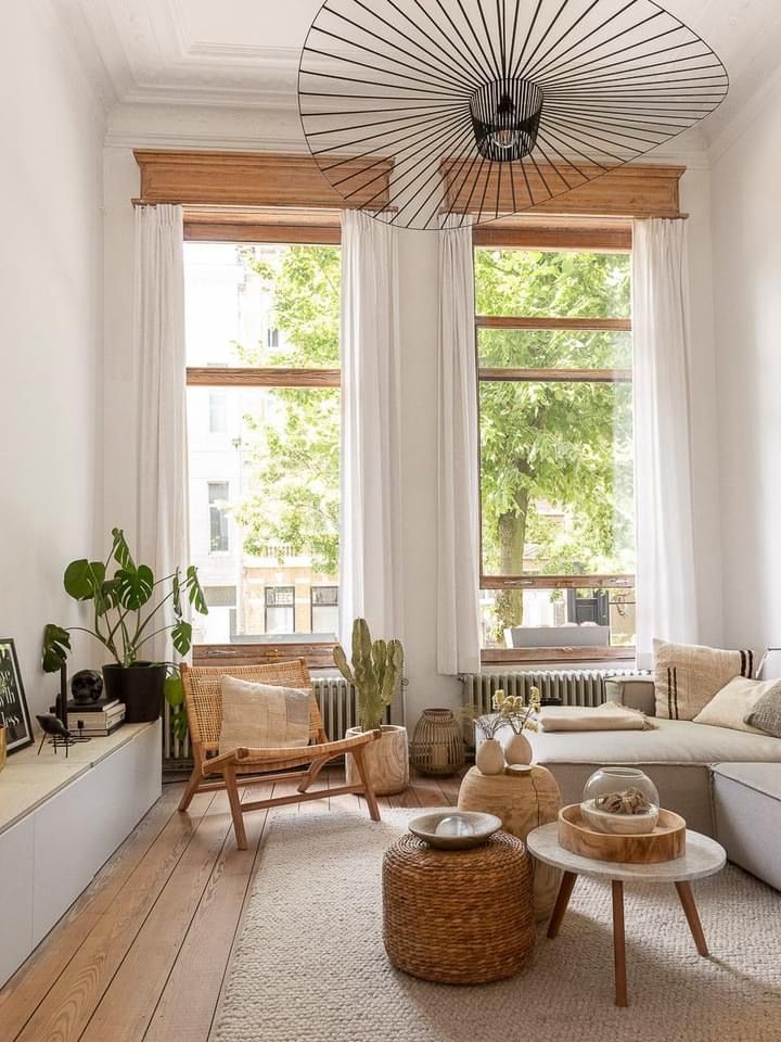 Soften Surfaces with Round Woven Ottomans