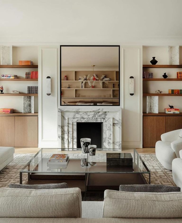Choose a Two-Tiered Glass Coffee Table With a Dark Base