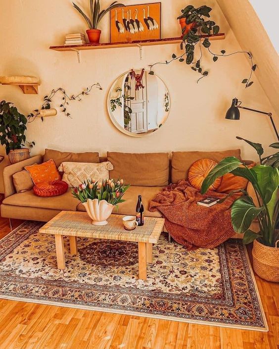 Woven Coffee Table With Natural Texture Adds Warmth