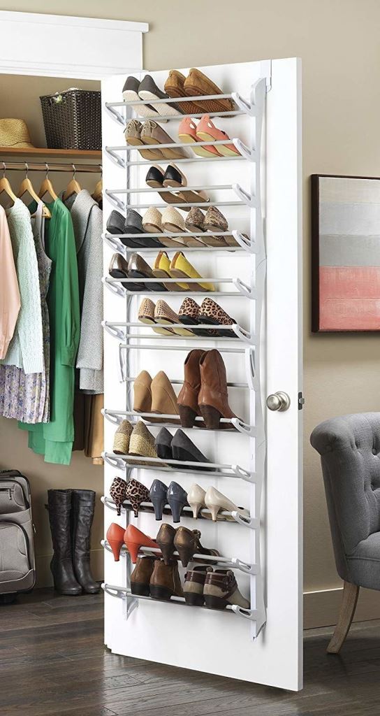 Tiered Door Rack for Storing Boots and Heels