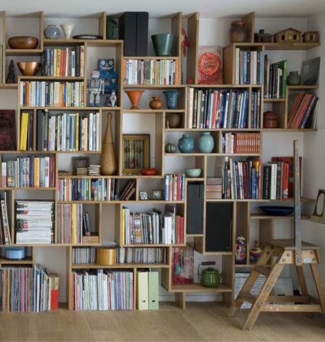 Modular Shelving with Varied Compartment Sizes