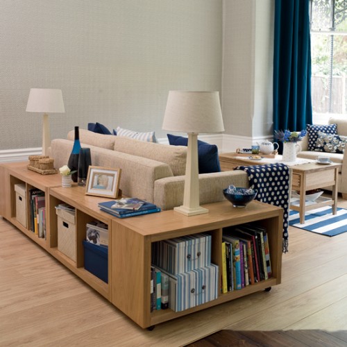 Sofa Base with Built-In Storage Cubbies