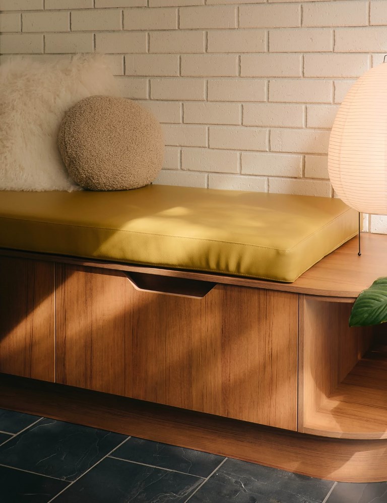 Wood Cabinet Doors With Integrated Finger Pulls Offer Streamlined Storage