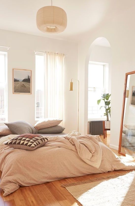 Floor Lamp With Drum Shade Adds Soft Lighting