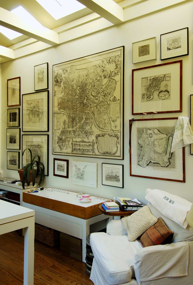 Gallery Wall Of Antique Maps Adds Historic Depth