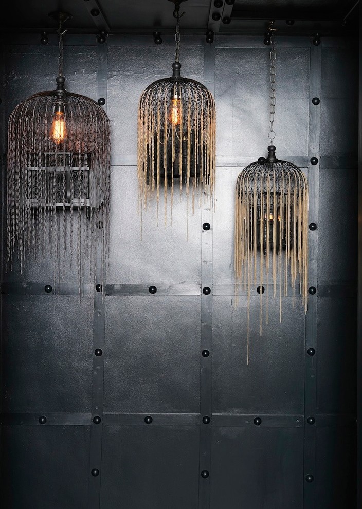 Drape Bird Cages with Chains for Glamorous Pendants