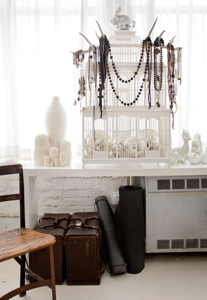 White Bird Cage Holds Necklaces and Bracelets