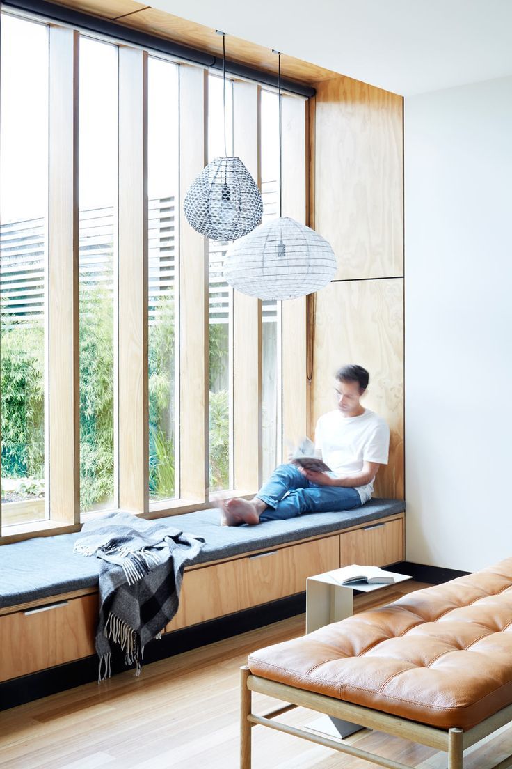 Window Seat With Integrated Drawer Storage Creates a Cozy Nook