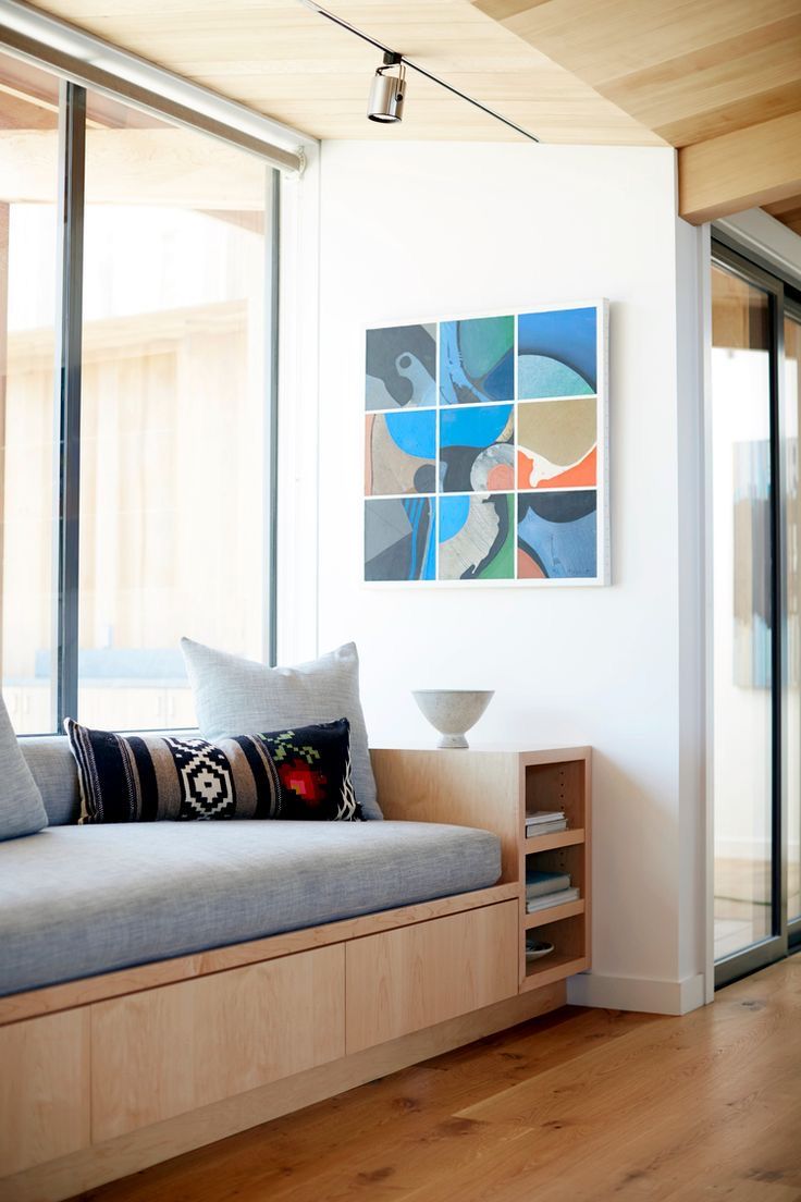 Bench With Integrated Storage and Open Cubbies Organizes Your Space
