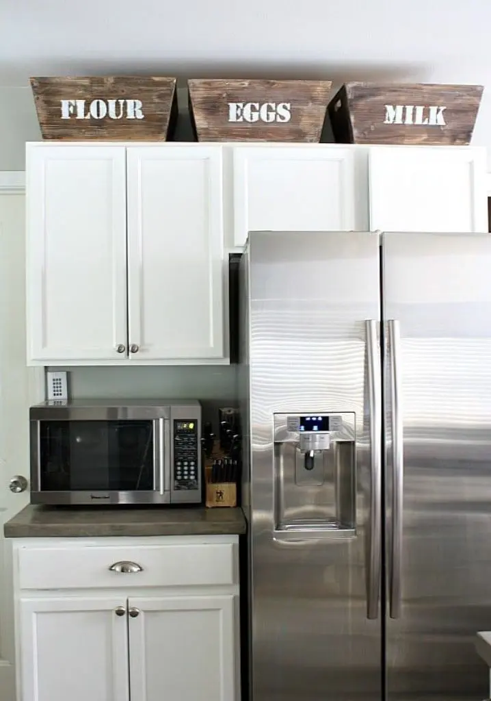Label Wooden Crates for Kitchen Staples