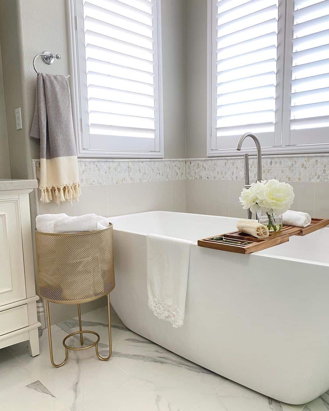 Repurposing a Planter for Towel Storage